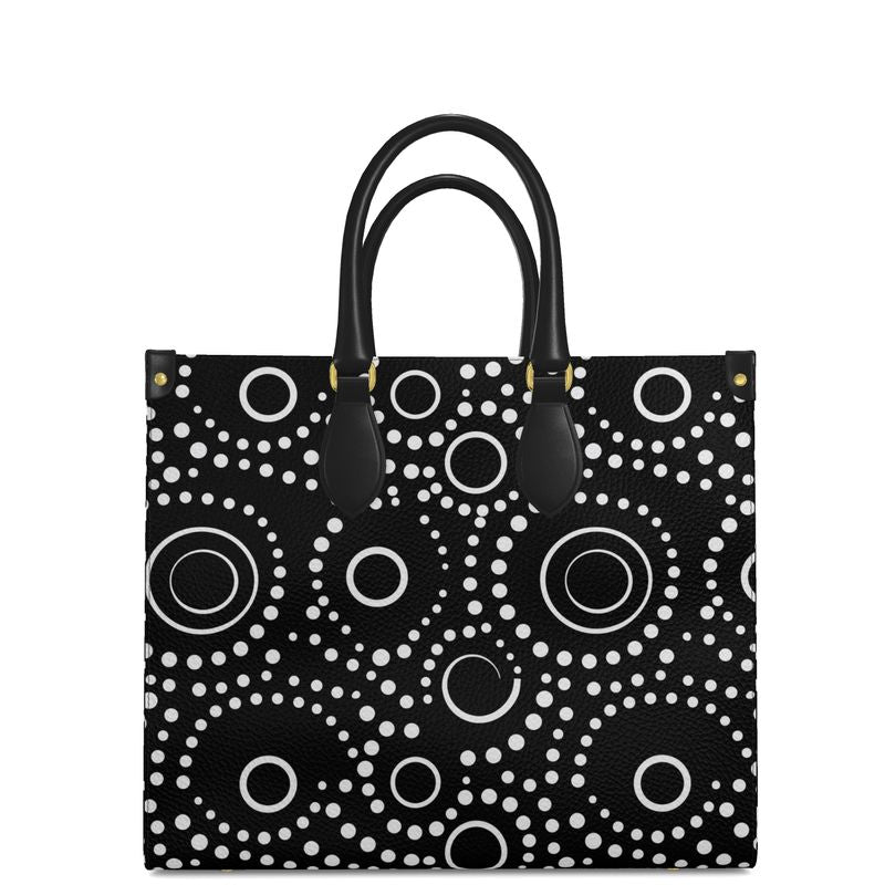 Cosmic Radiance Leather Shopper Bag