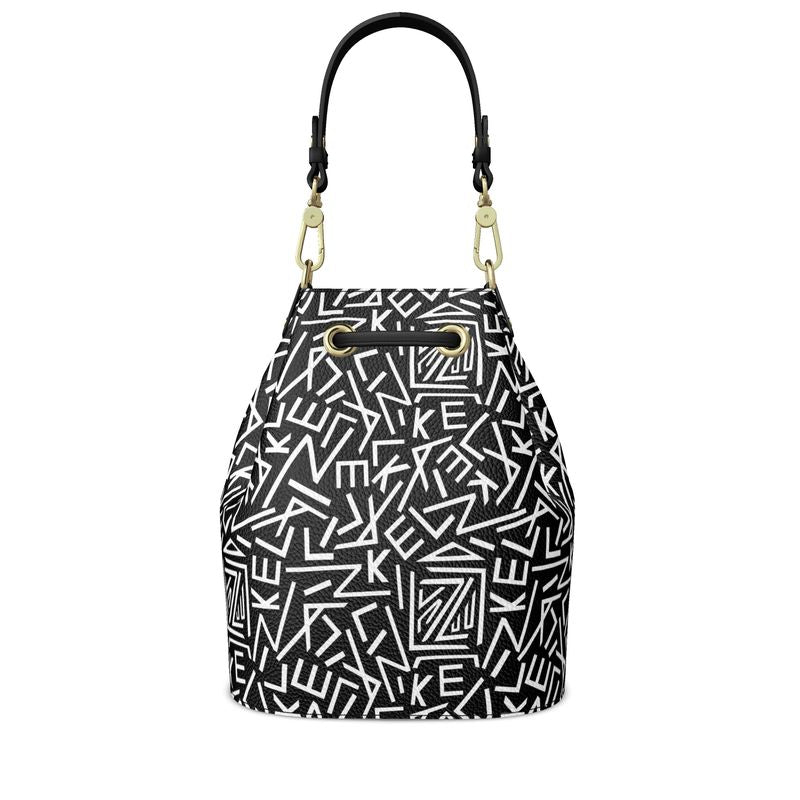Lizkela Signature Print Bucket Bag