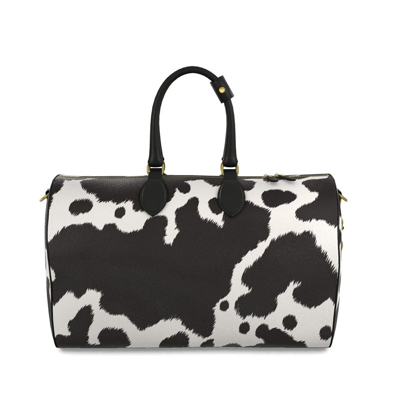 Fiona Cow Inspired Print Duffle Bag