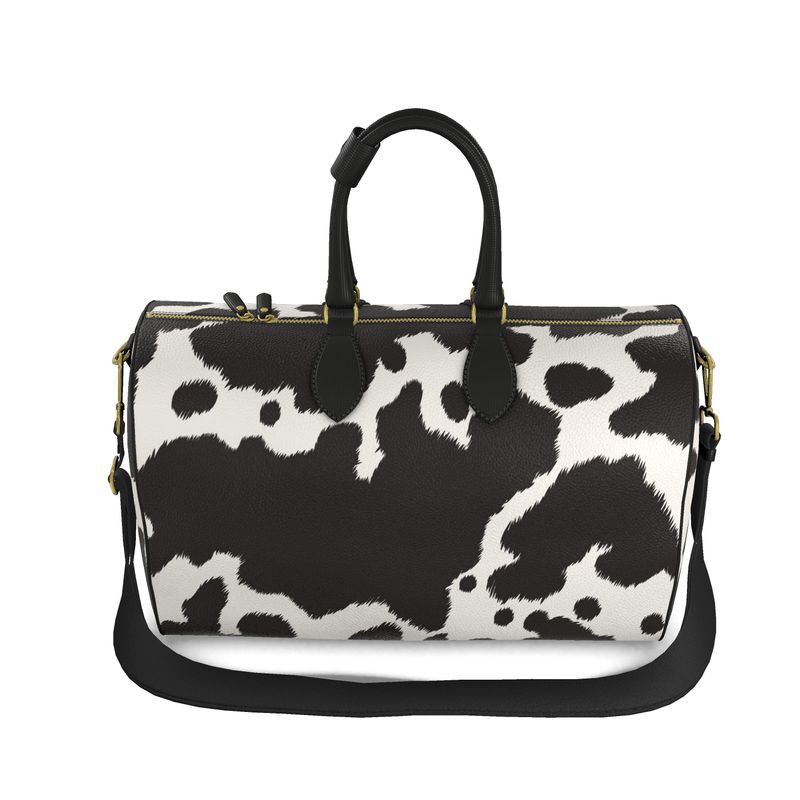 Fiona Cow Inspired Print Duffle Bag