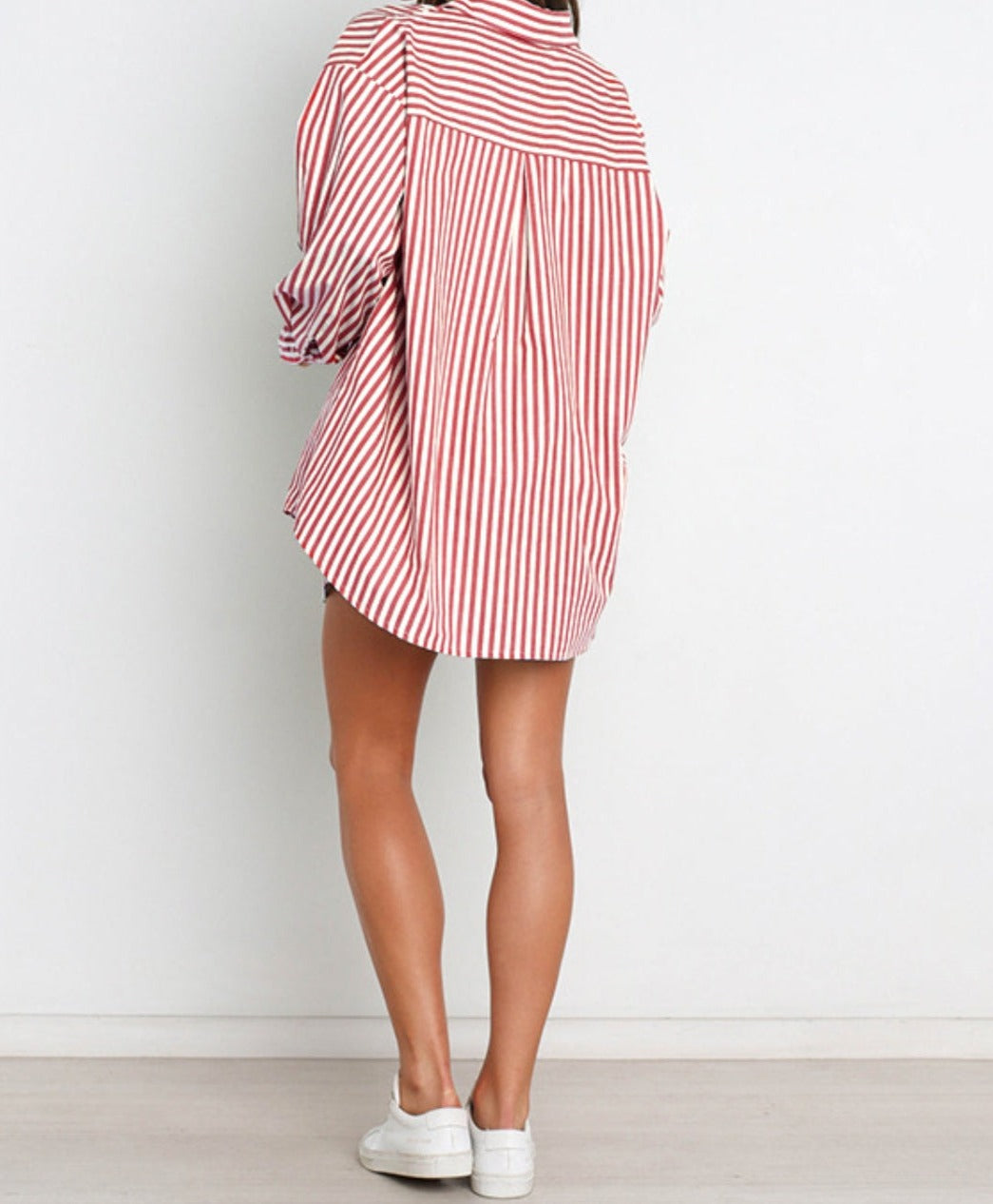 Striped Dropped Shoulder Shirt and Shorts Set