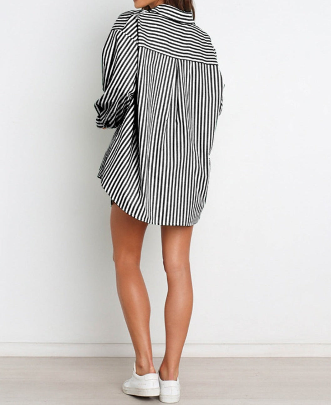 Striped Dropped Shoulder Shirt and Shorts Set