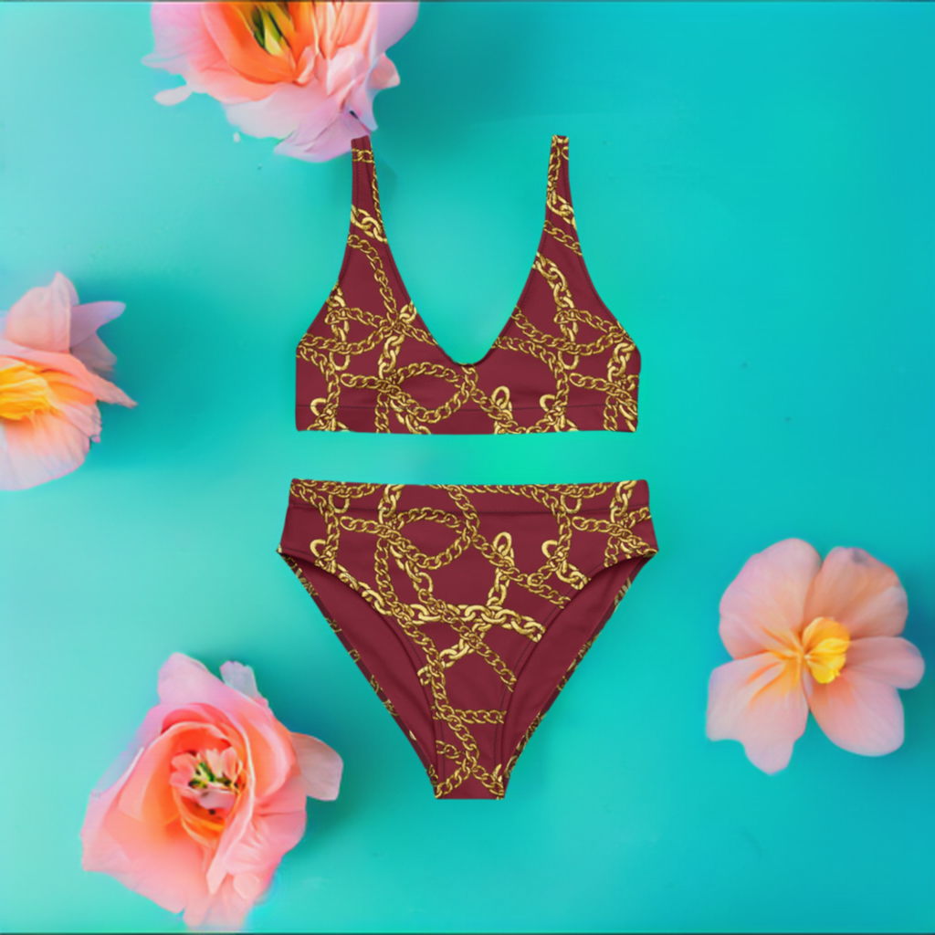 Aicha - Ruby Burgundy (Two Piece Bikini)