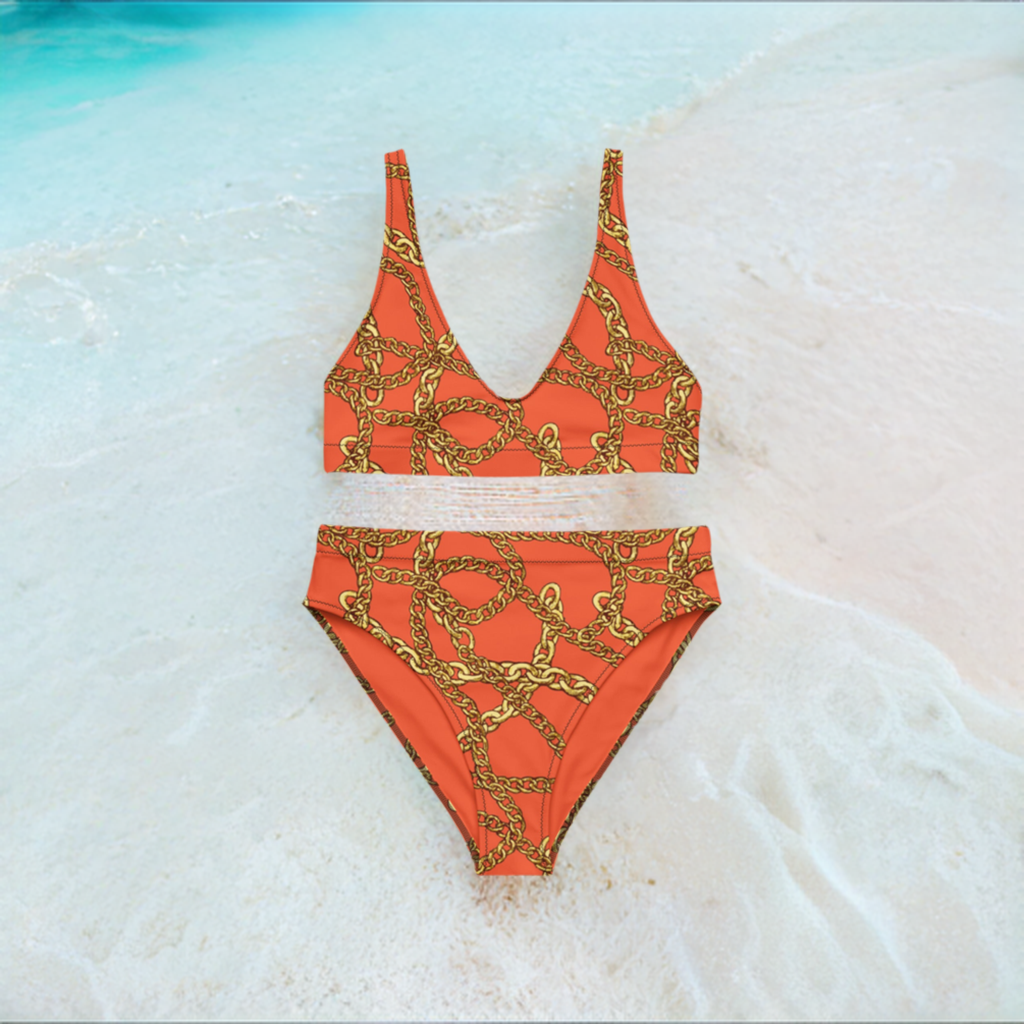 Aicha - Wild Orange (Two Piece Bikini)