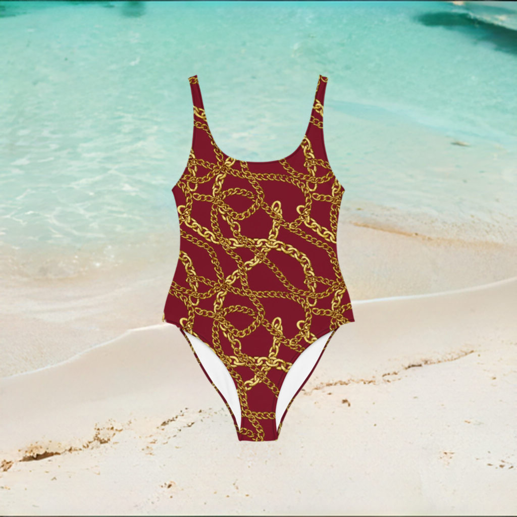 Aicha - Ruby Burgundy One-Piece Swimsuit