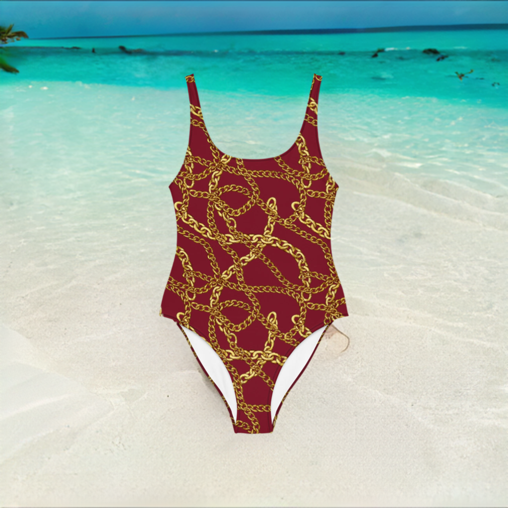 Aicha - Ruby Burgundy One-Piece Swimsuit