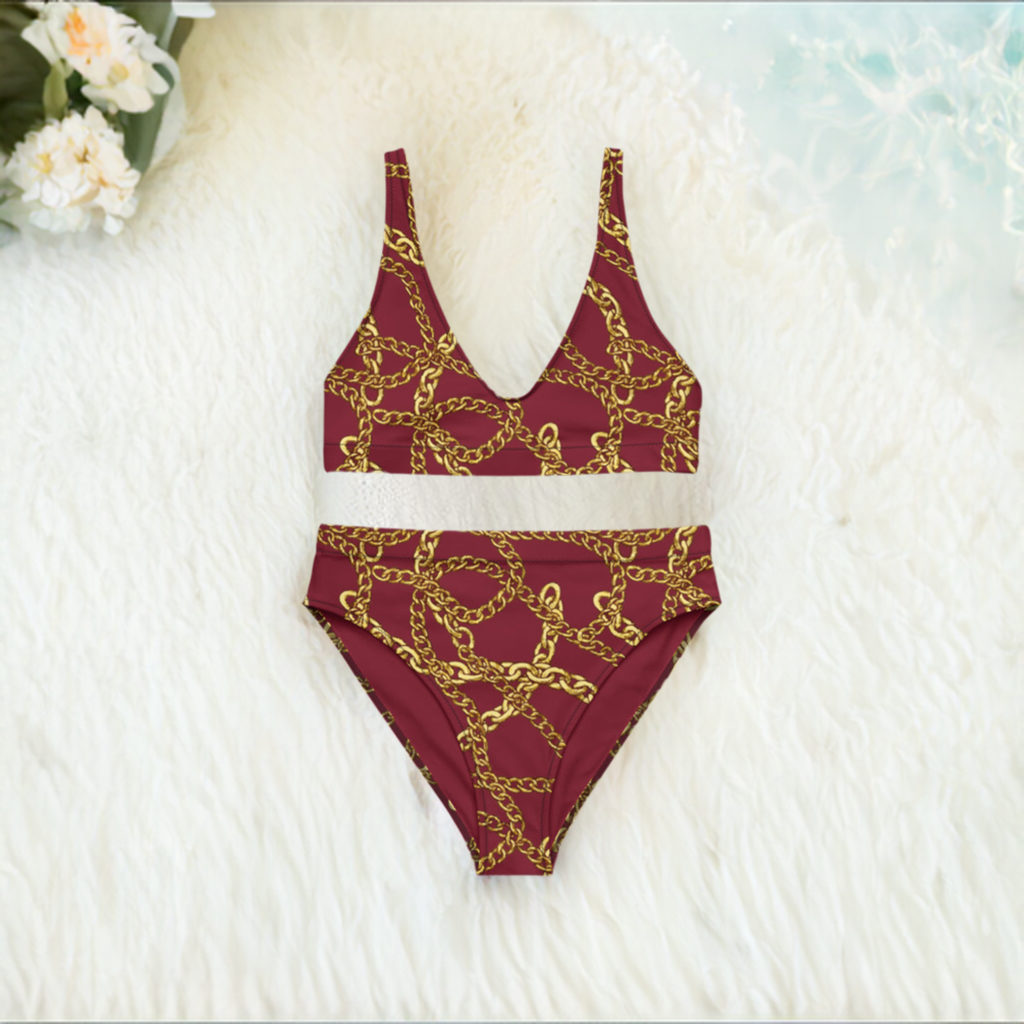 Aicha - Ruby Burgundy (Two Piece Bikini)