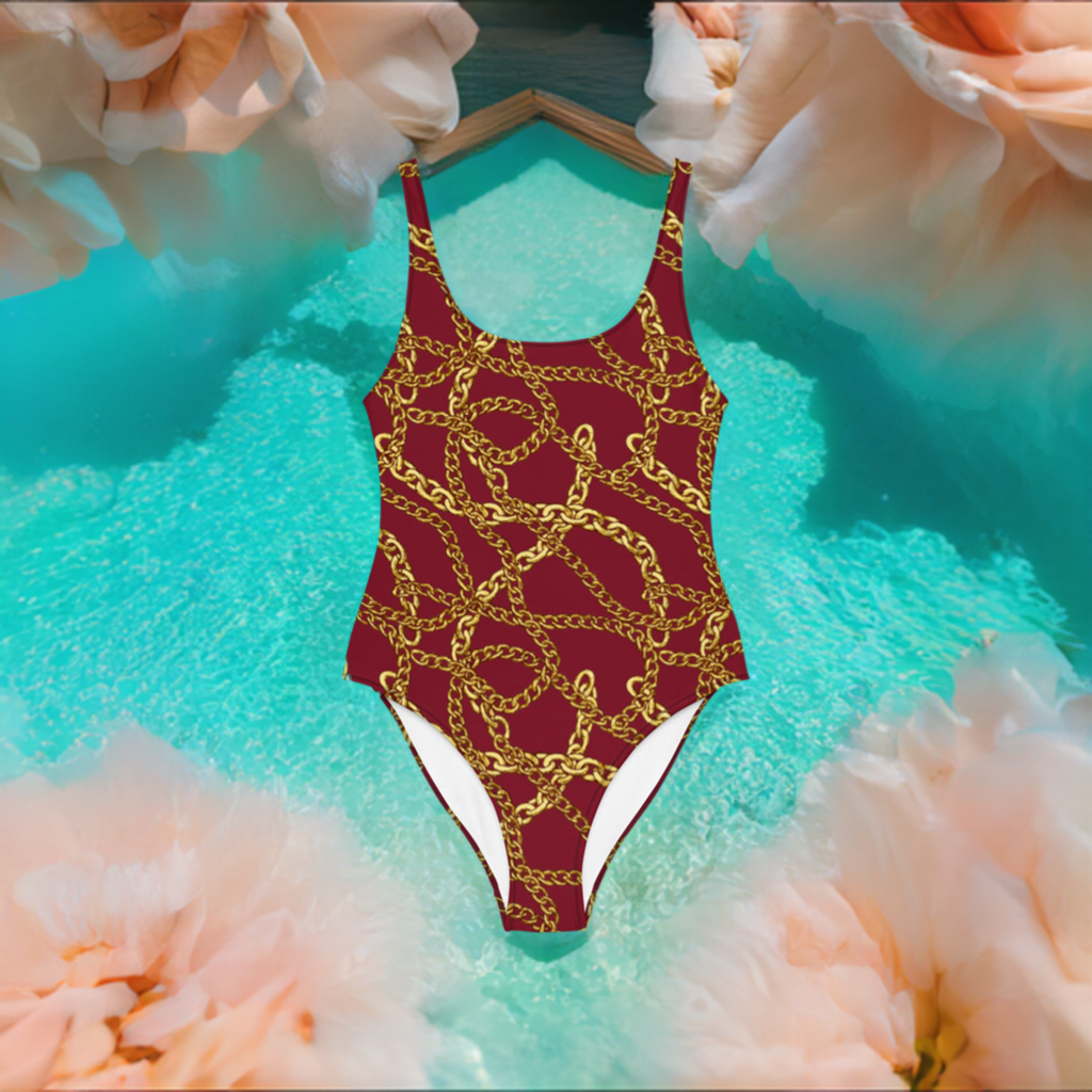 Aicha - Ruby Burgundy One-Piece Swimsuit