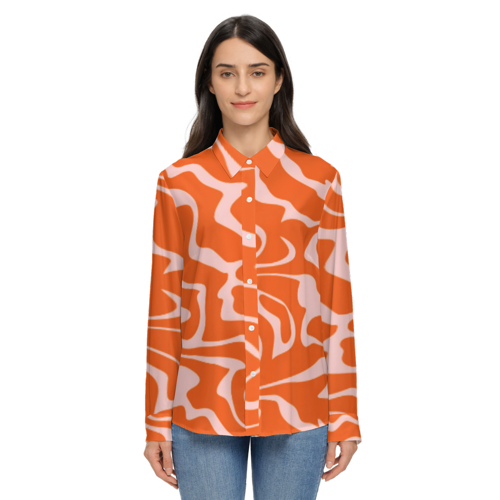 Tango Tangerine Women's Wrinkle Free Silky Like Texture