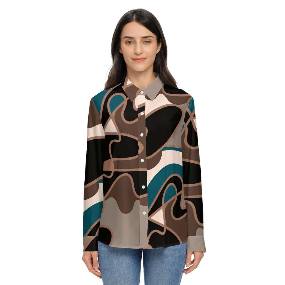 Amara Women's Classic Long Sleeve Button-Up Shirt