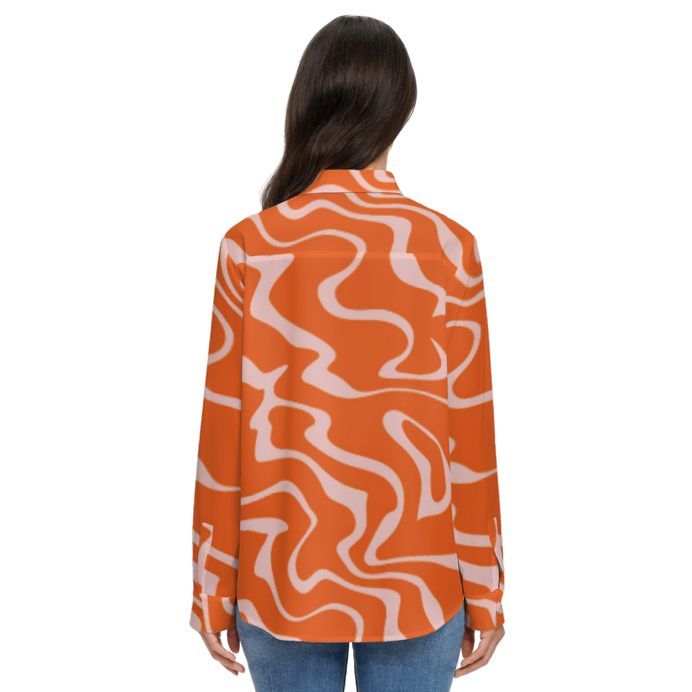 Tango Tangerine Women's Wrinkle Free Silky Like Texture