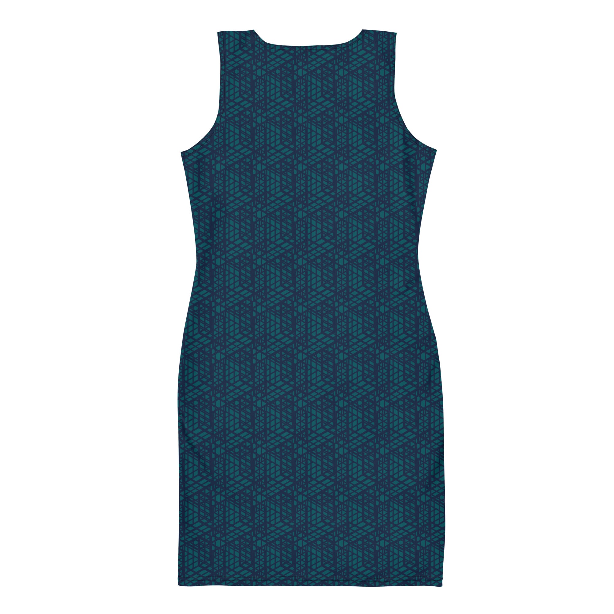Ala Navy Blue Deep Pattern Dress