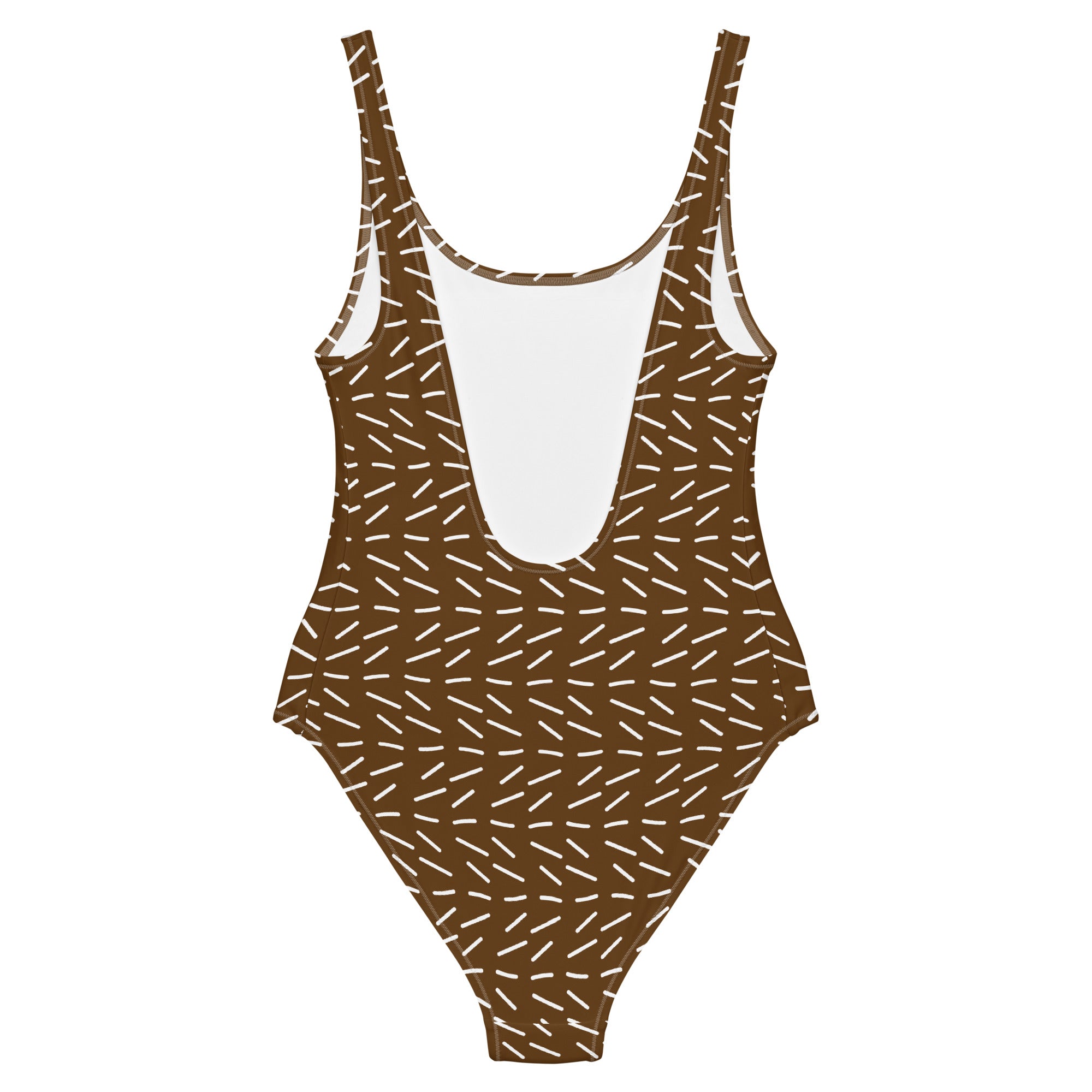 Zendaya One-Piece Swimsuit - Brown/White