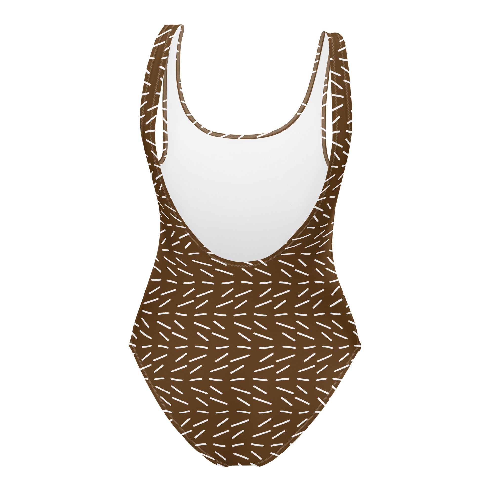 Zendaya One-Piece Swimsuit - Brown/White