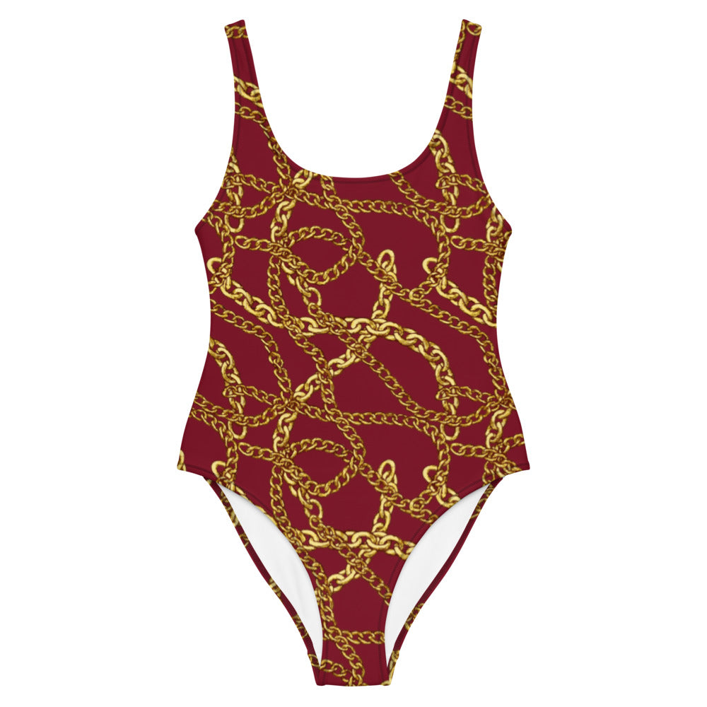 Aicha - Ruby Burgundy One-Piece Swimsuit