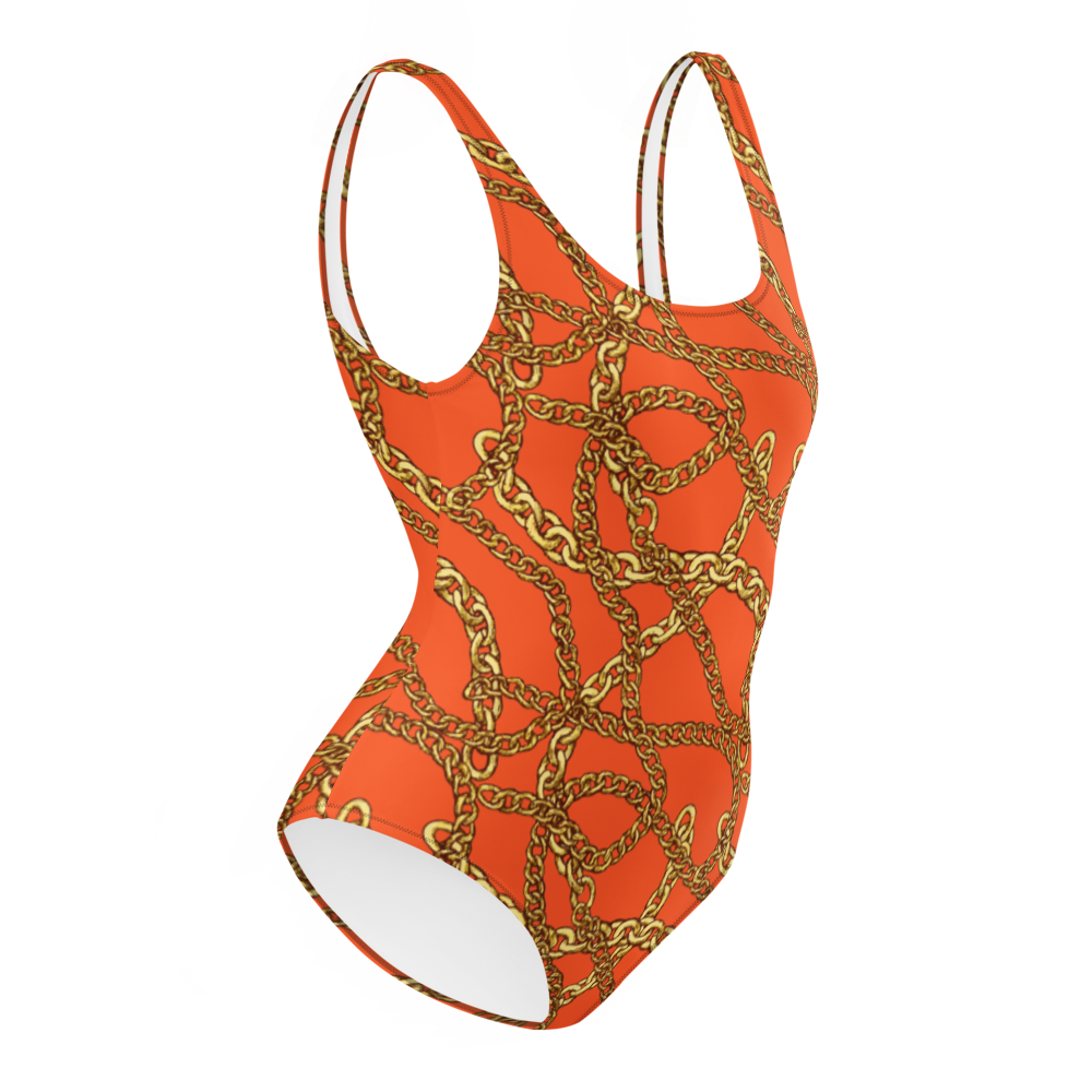 Aicha - Wild Orange One-Piece Swimsuit