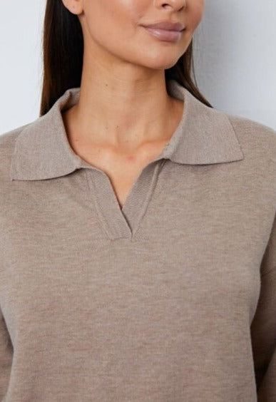 Dropped Shoulder Sweater and Long Pants Set