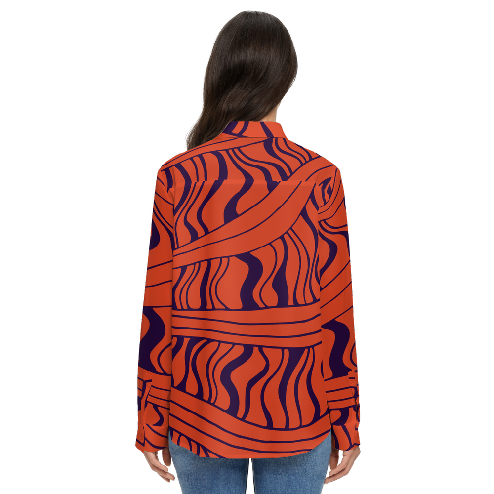 Anike Women's Classic Long Sleeve Button-Up Shirt