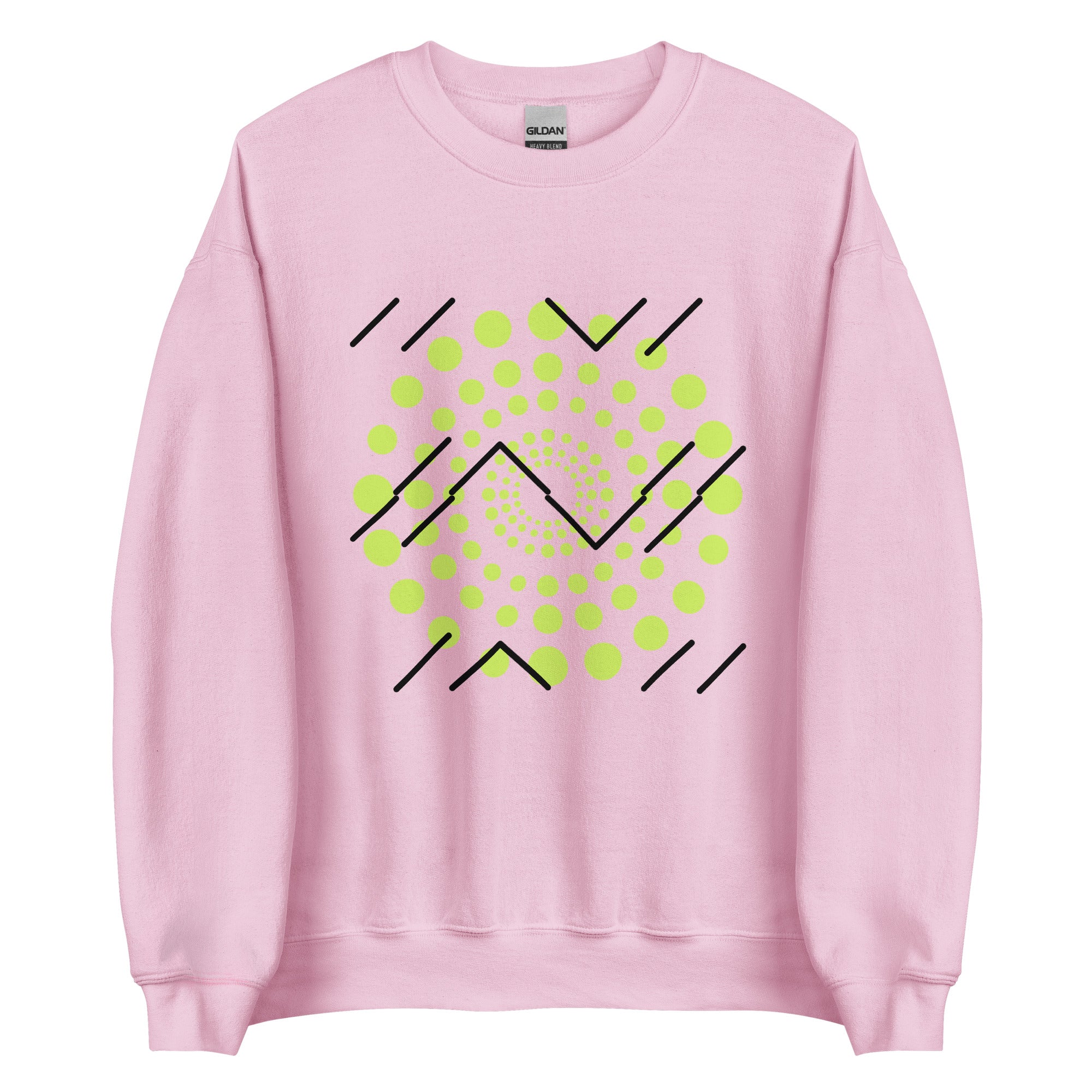 Lime Pattern Crew Neck Sweatshirt