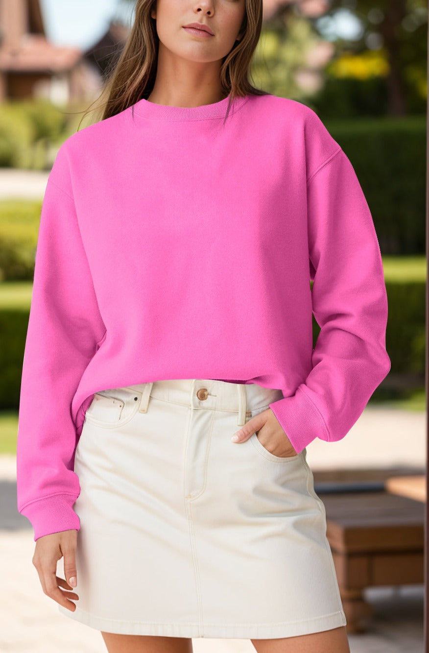 Round Neck Long Sleeve Sweatshirt