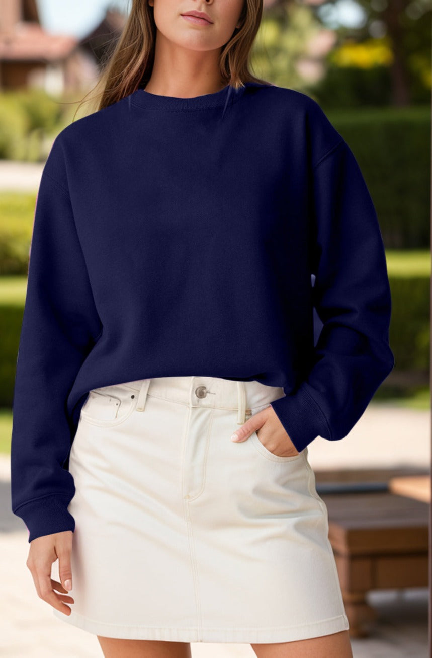 Round Neck Long Sleeve Sweatshirt