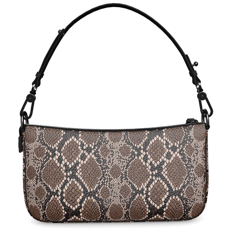 Lizkela Python Printed Baguette Bag