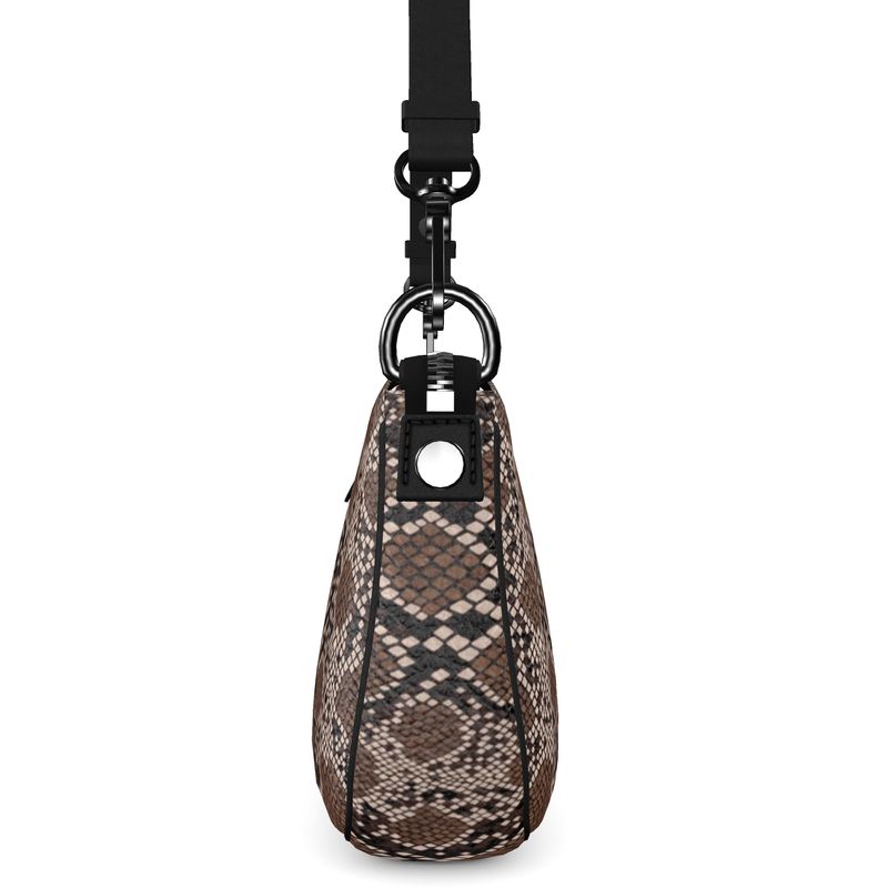 Lizkela Python Printed Baguette Bag