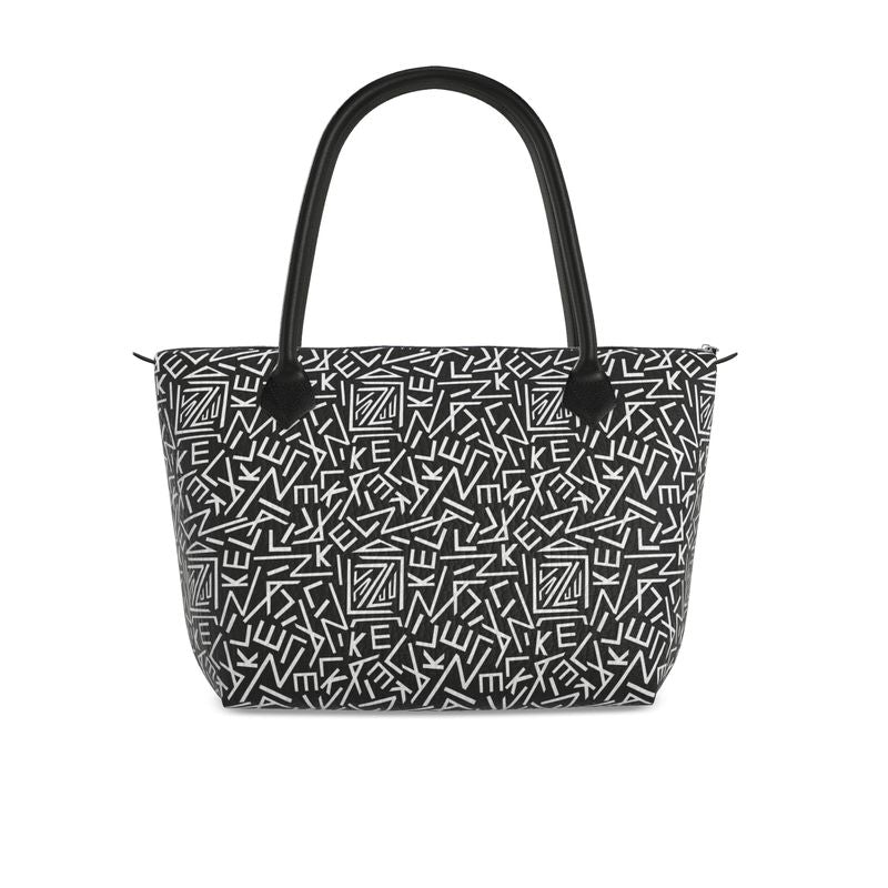 Lizkela Signature Print Zip Top Handbag