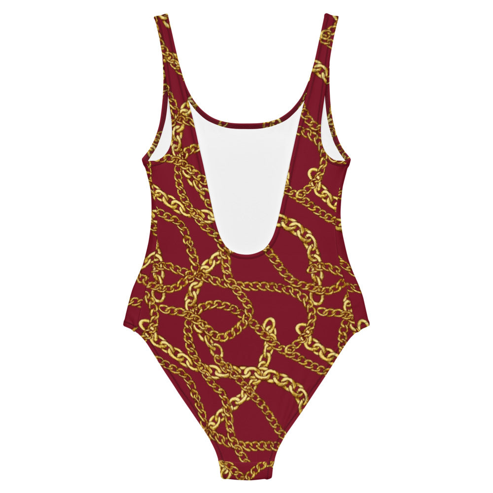 Aicha - Ruby Burgundy One-Piece Swimsuit