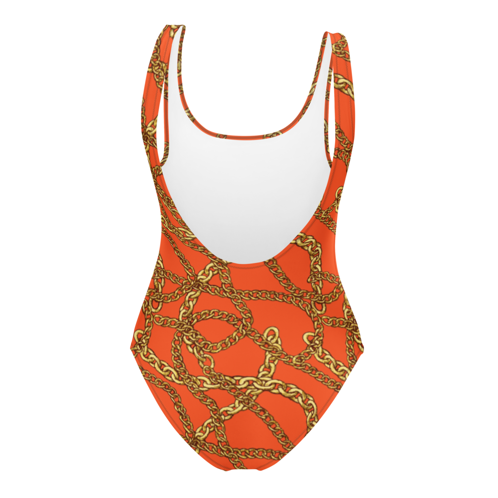 Aicha - Wild Orange One-Piece Swimsuit