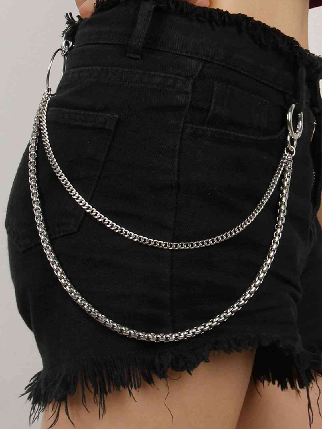 Double-Layered Metal Chain Belt